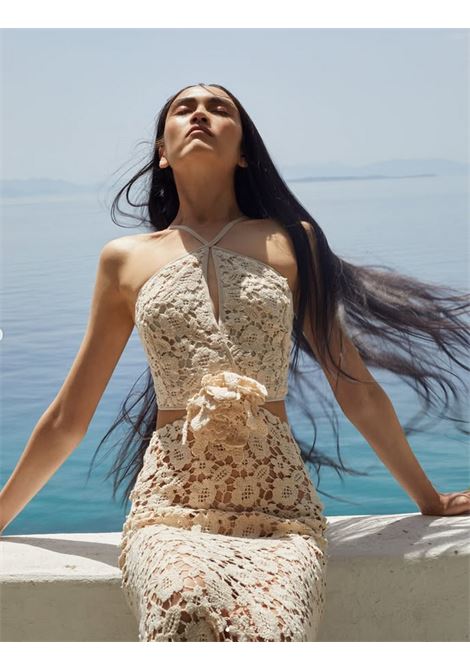 Knitted lace dress ACCESS fashion | 53-3419-239ECRU